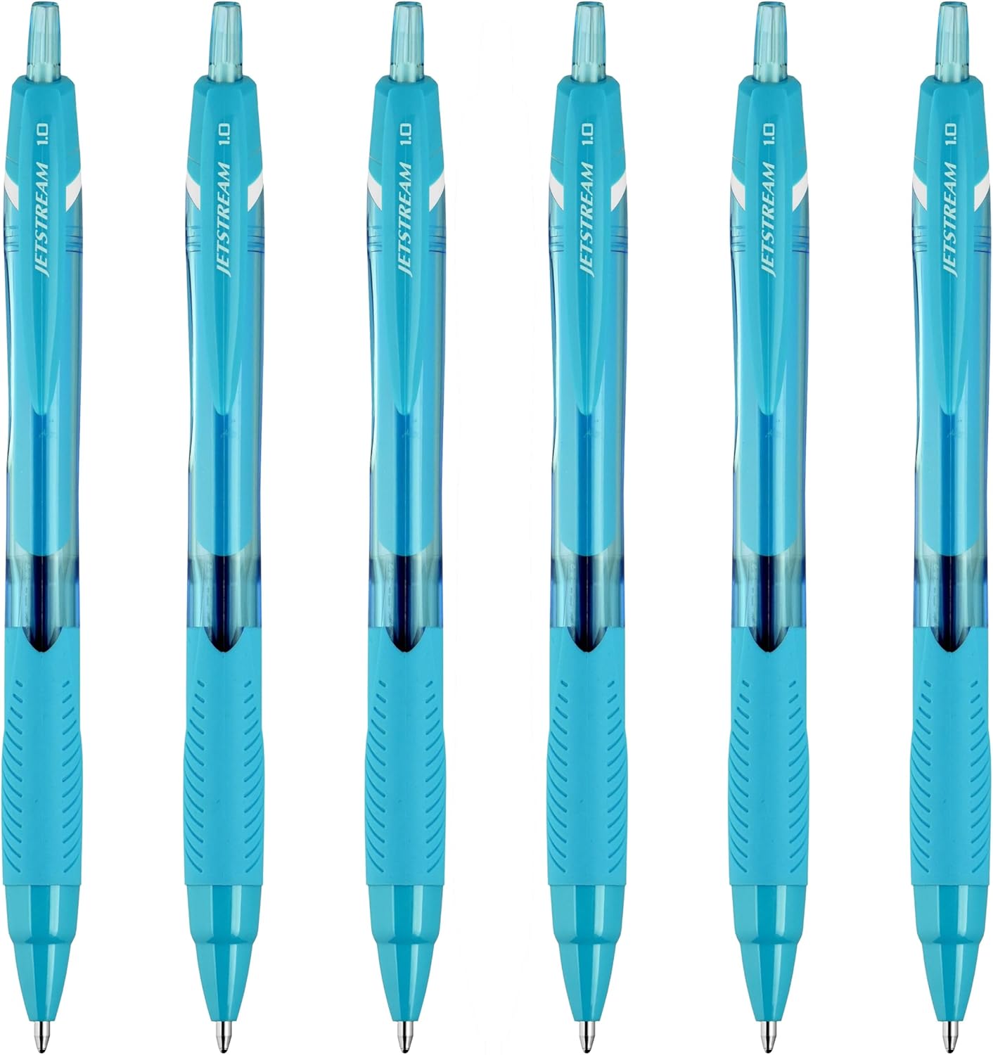 Uni-Ball Jetstream Elements Ballpoint Pen, Medium Point (1.0mm), Blue Ink, 6 Pens