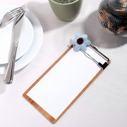Epakh 20 Pcs Mini Clipboard Small Clipboards Wooden Half Page Clipboard Wood Check Presenters Kids Clipboards for Restaurant School Waitress Guest Server Books Menu Holder, 8 x 4 Inch