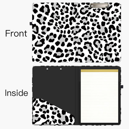 Hongri Clipboard Folio with Refillable Lined Notepad and Interior Storage Pocket for Students, Classroom, Office, Women, Man, Cute Custom Pattern, Size 12.8 x 9.2 in, Classic Flower