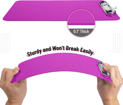 Mr. Pen- Plastic Clipboard, 12.5" x 9", 2 Pack, Clipboard Plastic, Low-Profile Metal Clip with Retractable Hanging Hole