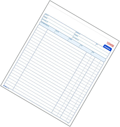 Adams Invoice Book, 8-3/8 x 10-11/16 Inches, 2-Part, Carbonless, White/Canary, 50 Sets per Book (D8140)