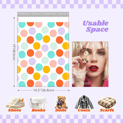 Metronic Cute Poly Mailers 10x13" 50pc Small Shipping Bags, Strong Adhesive Mailers Poly Bags for Business, Waterproof Mailing Envelopes for Packing Shipping Clothes Gifts, Gradient BluePink