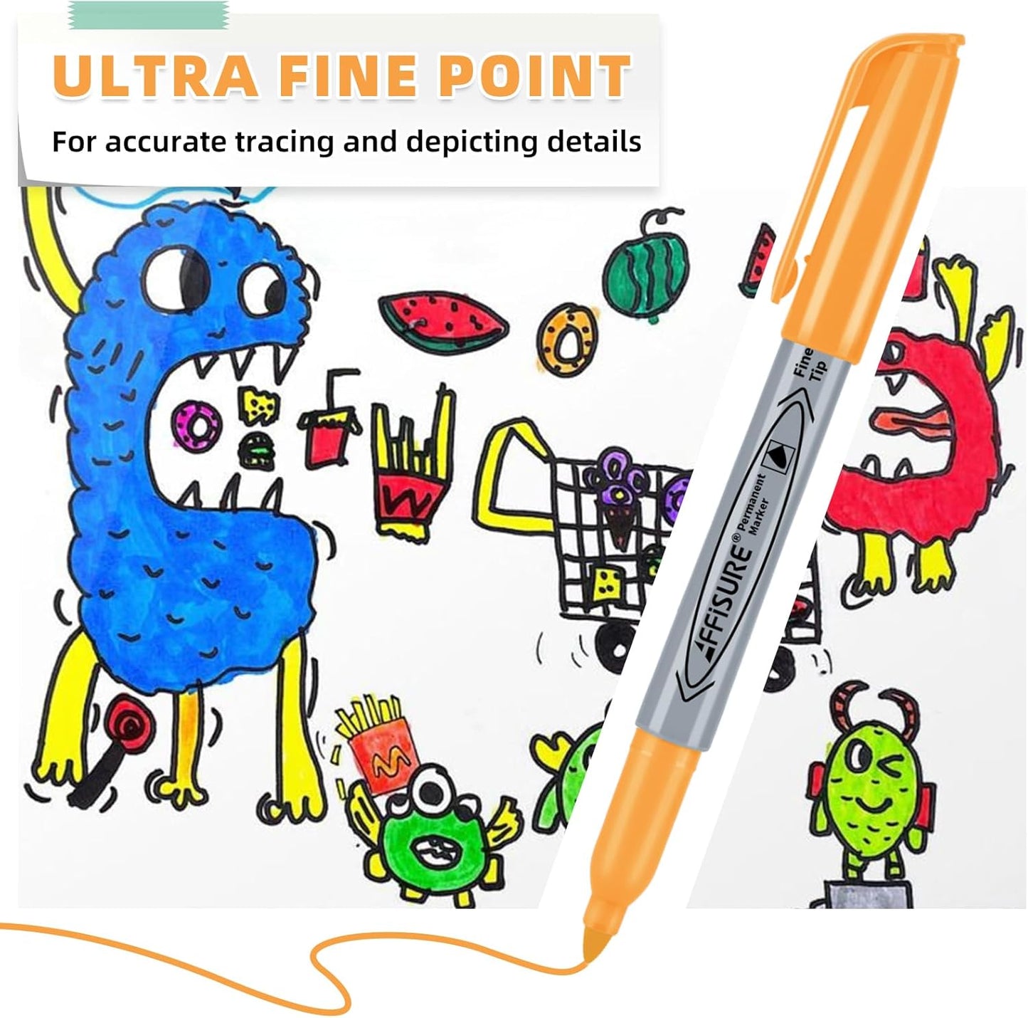 Permanent Markers, Ultra Fine Point, Black, 150 Count, 0.4mm, Fine tip permanent marker set, quick dry, waterproof, fading resists, durable, marks on paper, glass, ceramic, plastic, wood, rock, metal