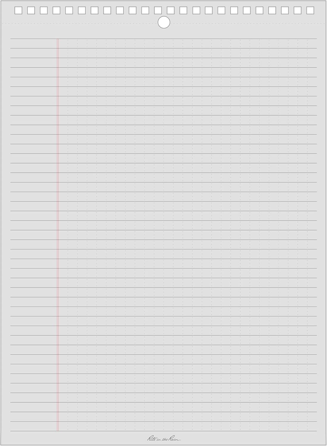 Rite in the Rain Weatherproof Legal Pad, 8.5" x 11", Gray Cover, Legal Pattern (No. LP785)