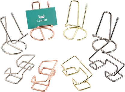 Business Card Holder for Desk, Cute Metal Card Organizers and Office Desk Accessories for Men and Women (Golden)