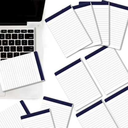 Note Pads 5x8, Narrow Ruled Legal Pad, Multicolor Small Notepads, 30 Sheet/notepad, 8 Pack Colored Legal Pads, Pink Legal Pad, Purple Notepad, Perforated Lined Note Pads for Study, Office, To-Do Lists