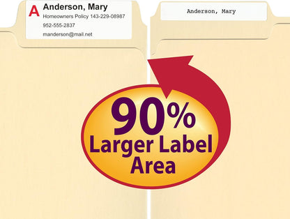 Smead SuperTab File Folder, Oversized 1/3-Cut Tab, Letter Size, Manila, 100 Per Box (10301)