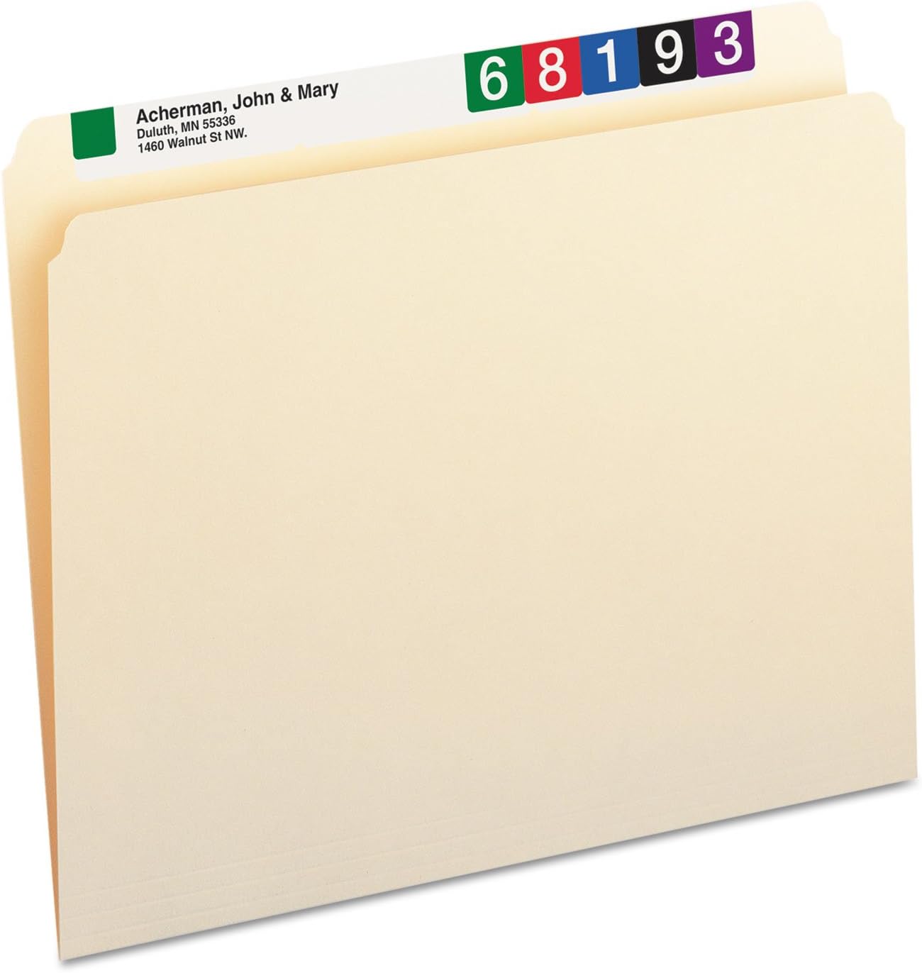 Smead File Folder, 1/3-Cut Tab, Assorted Positions, Letter Size, Manila, 24 per Pack (11928)