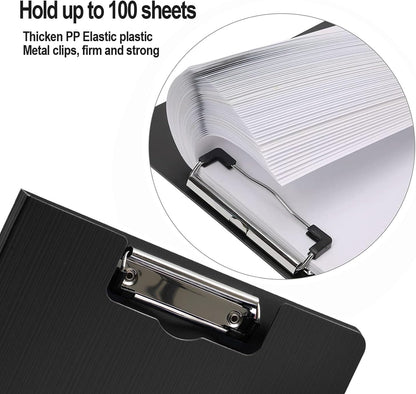 Clipboard Folder, A4 Foldable Clipboards with Pocket, File Cover Office Folder Clipboard, 360 Degree Foldable Storage Clipboards for Office, School or Medical Field, Blue