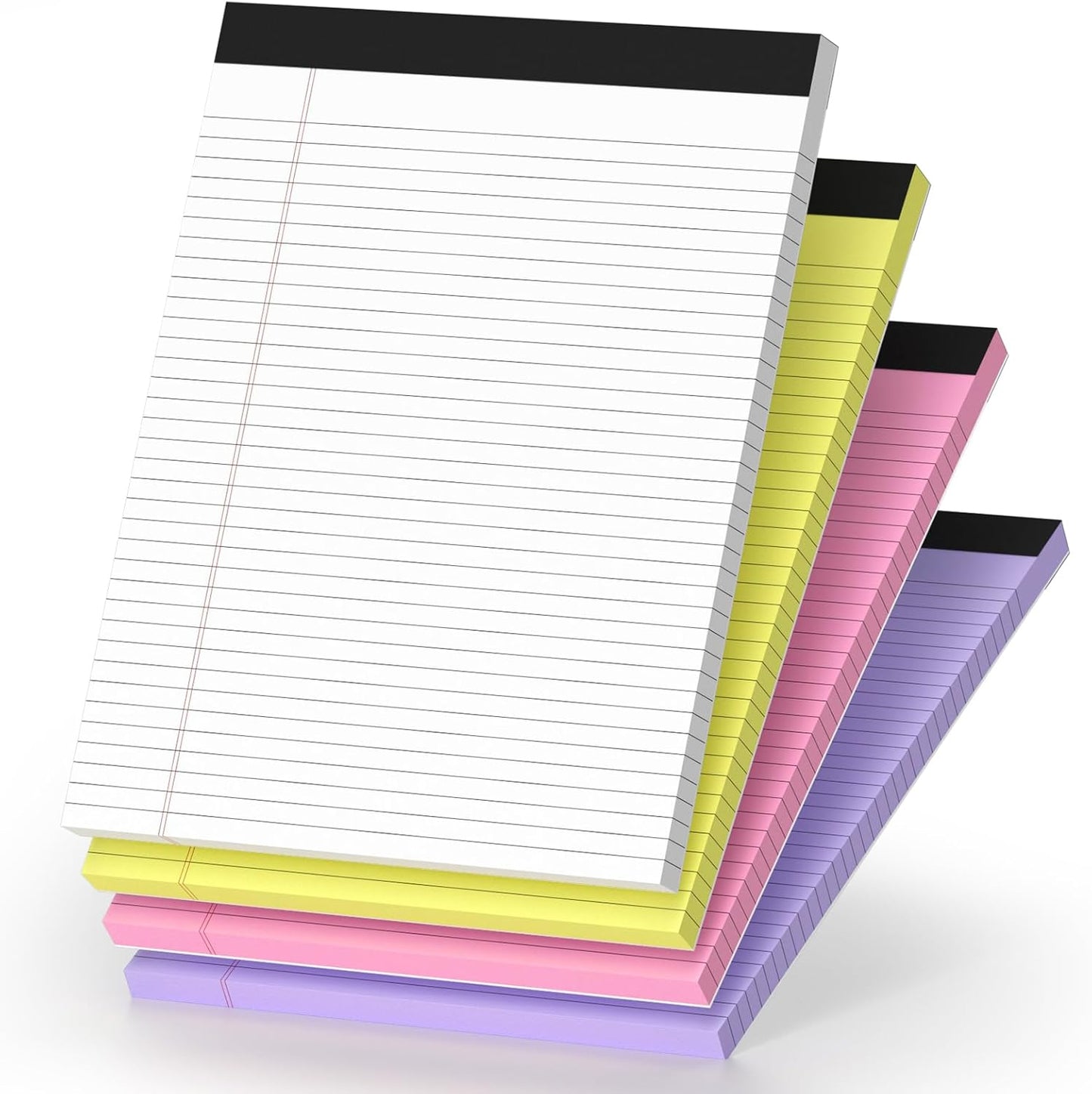 12 Pack Legal Pads 8.5 x 11 College Ruled 600 Sheets Note Pads 8.5 x 11 Inch Notepads Perforated Writing Pads 8.5 x 11 Pads of Paper Lined White Paper, 50 Sheets per Notepad for Home, Office, School