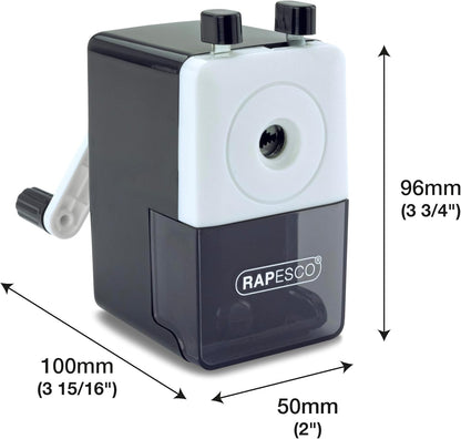 Rapesco 64 Desk Top Pencil Sharpener, Black (R64000B2)