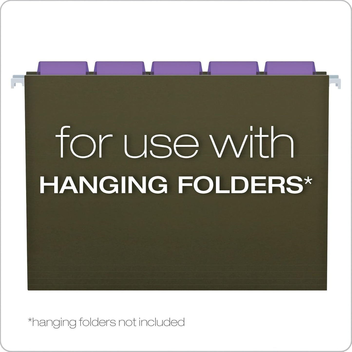 Pendaflex Hanging Folder Tabs, 2", Clear Yellow, 25 Tabs and Inserts per Pack (42 YEL)