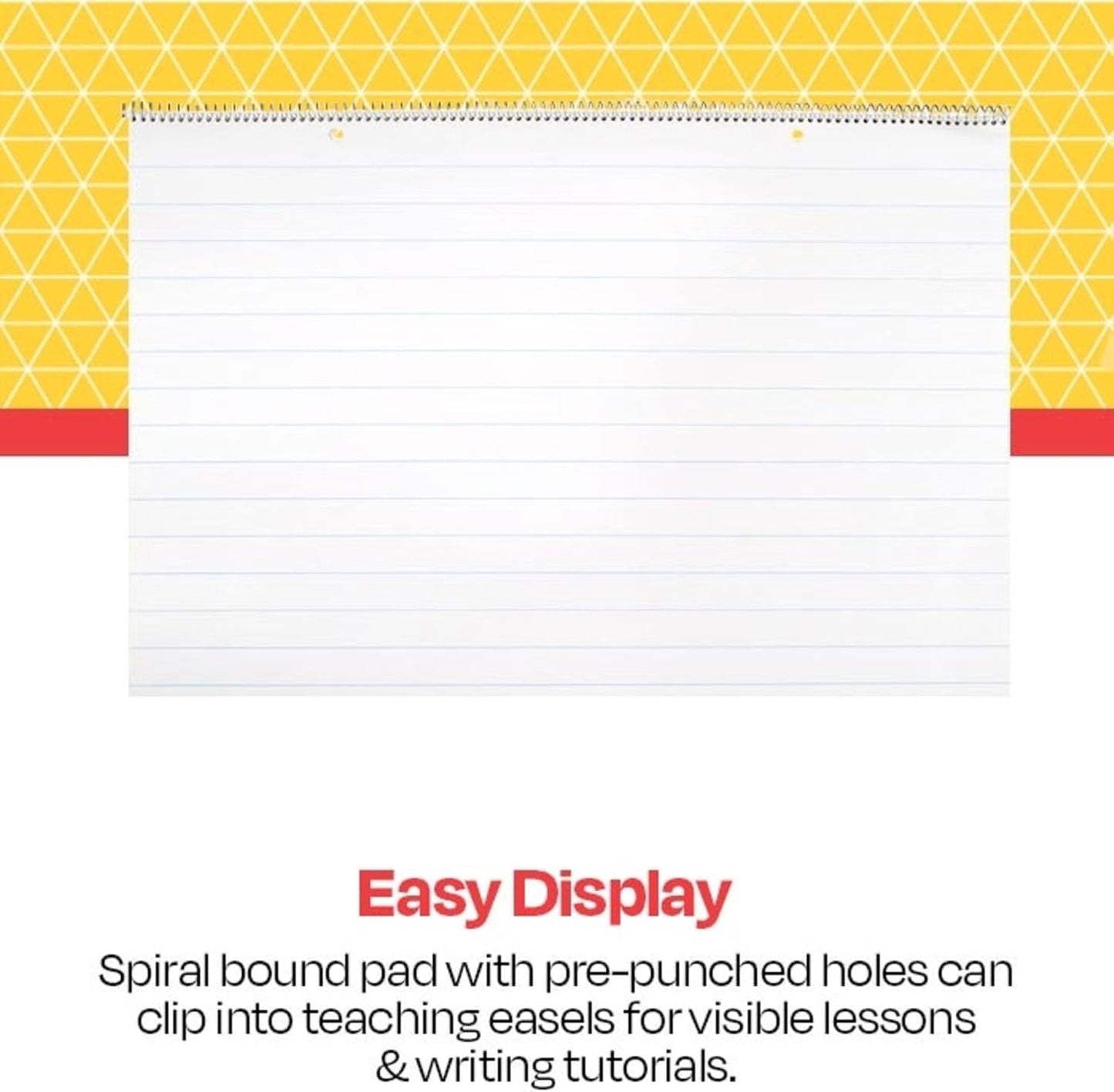 School Smart Chart Tablet, 24 x 16 Inches, 1 Inch Rule, 25 Sheets