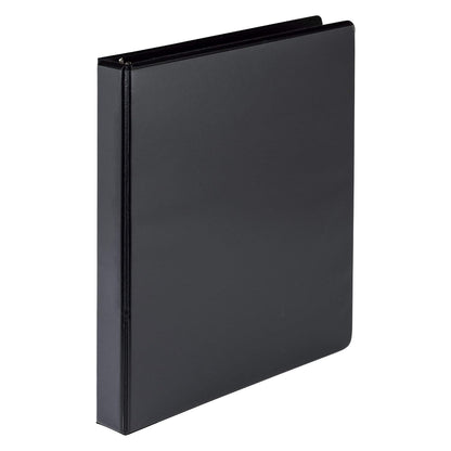 Samsill 3 Inch 3 Ring Binders, Economy Round Ring, Clear View Cover, 550 Sheet Capacity - for School, Home, Office - Black, 4 Pack