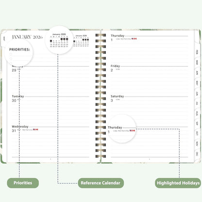 Planner 2026-2027, Weekly and Monthly Academic Year Calendar Planner, July 2026 - June 2027, Daily Agenda Book for Office School Supplies, A5(6.3'' x 8.5'')