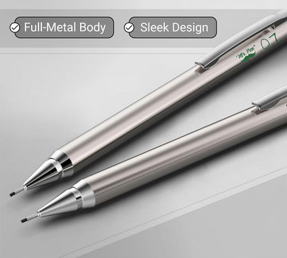 Mr. Pen- Metal Mechanical Pencil Set with Lead Refills & Erasers, 2mm, HB & Colored Lead Refills, 4x Eraser Refills for School Supplies, Note Taking, Drawing, Sketching, Office