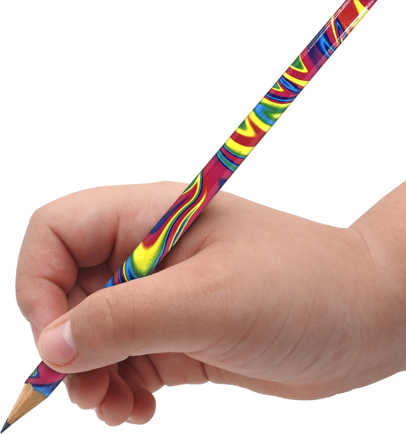 Scribble Stuff Fashion Pencil Pack, Rainbow Swirl Edition, Unsharpened, Back To School Pencils, 12 Count