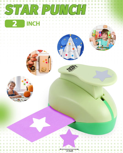 UCEC 2 Inch Circle Punch, Paper Punch, 2 Inch Hole Punch, Circle Hole Punch Cutters for Paper Crafts DIY Handmade Crafting Scrapbook Tools Cards Arts Fun Projects