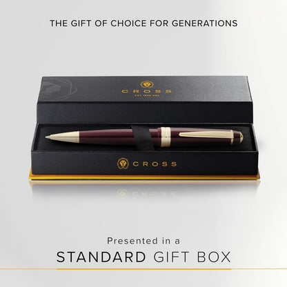 Cross Bailey Light Refillable Ballpoint Pen Presented in a Everyday Gift Box - Medium Point, Black Ink, Polished Green