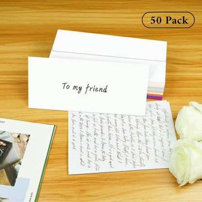50 Pack #10 Business Envelopes, Sage Green Standard Envelopes Self Seal, Letter Size Mailing Envelopes for Checks Letters Invoices Statements Birthday Graduation Wedding, 4 1/8 x 9 1/2 Inch