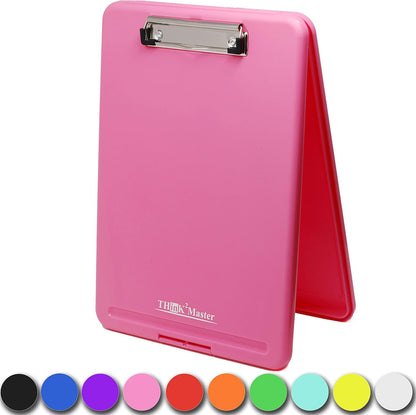 Think2Master Black Plastic Storage Clipboard. | 25% Heavier & 25% Sturdier| Heavy Duty and Won’t Flex or Bend Like Other Brands (Compare The Weight). Storage Compartment Holds 150 Letter Sized Paper.