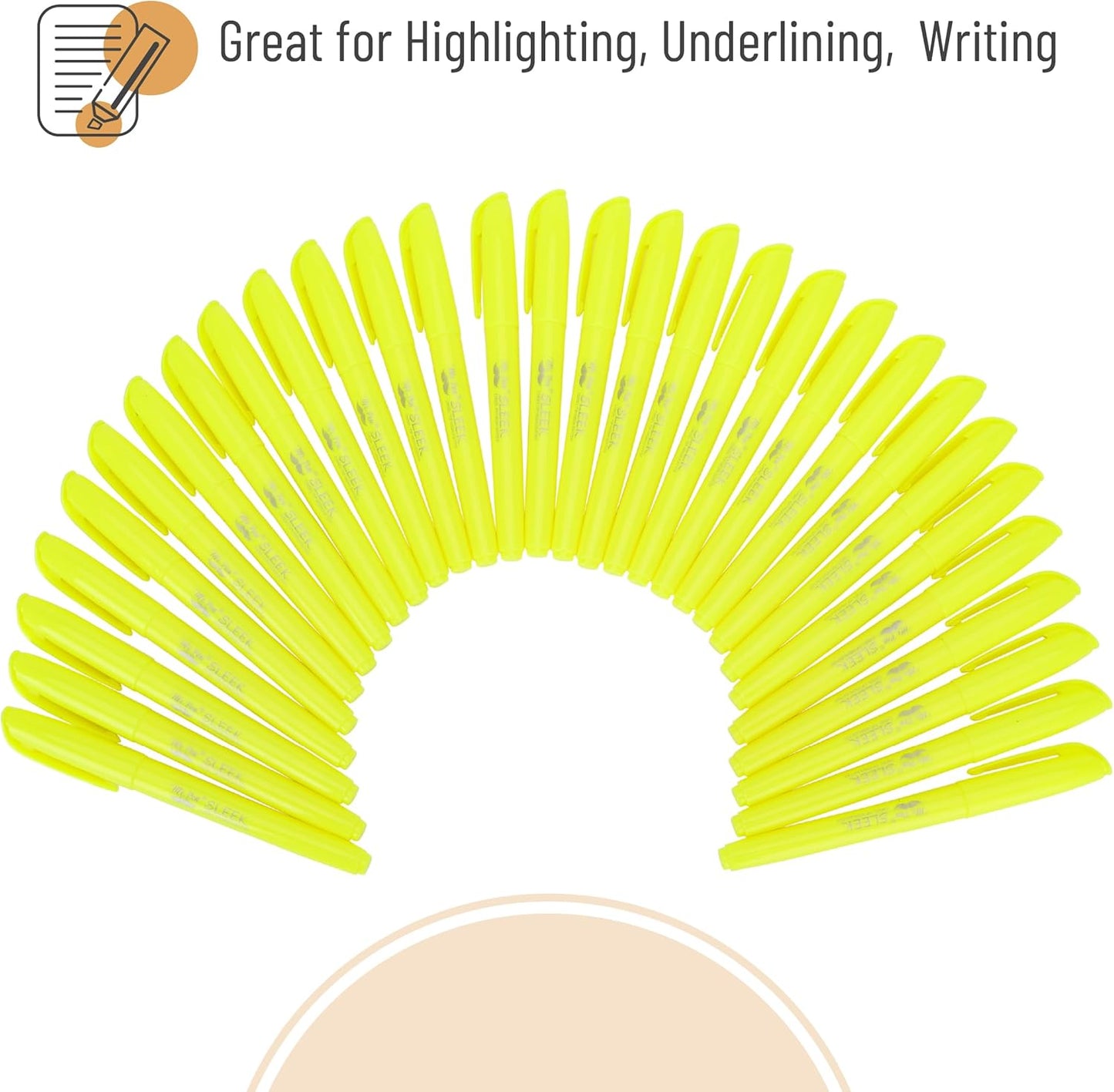 Mr. Pen- Yellow Highlighters, 30 Pack, Chisel Tip, Quick-Dry, Smear-Resistant, Odorless Yellow Highlighters Bulk for School, Office & Journaling