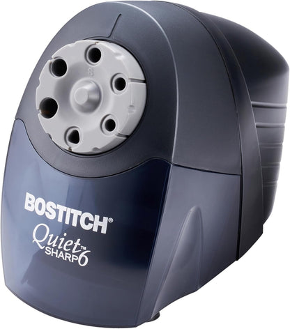 Bostitch Office QuietSharp Electric Pencil Sharpener, Heavy Duty Classroom or Office Use, Size Selector with 6 Different Sizes, Blue