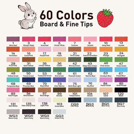 WELLOKB Alcohol Markers Set, 80 colors Alcohol Based Dual Tip, Brush and Fine Tip for Adult Coloring Books, Drawing, Sketching