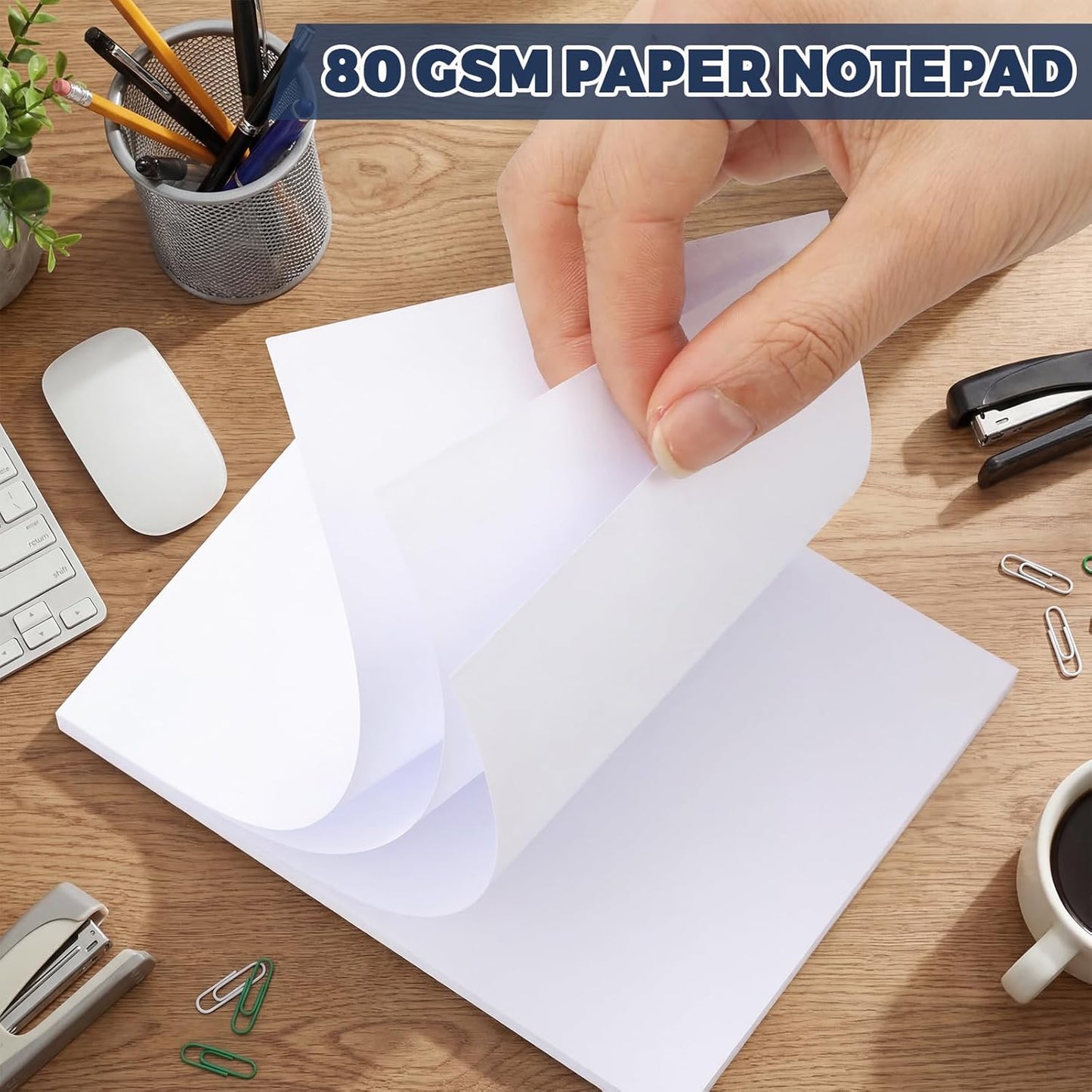 Thboxes 10 Pack Note Pads, 3"x 5" Writing Pads Scratch Pad 50 Sheets per Pad Small Memo Pad Server Notepad Blank Notepads for Office School Home To Do Lists Grocery List