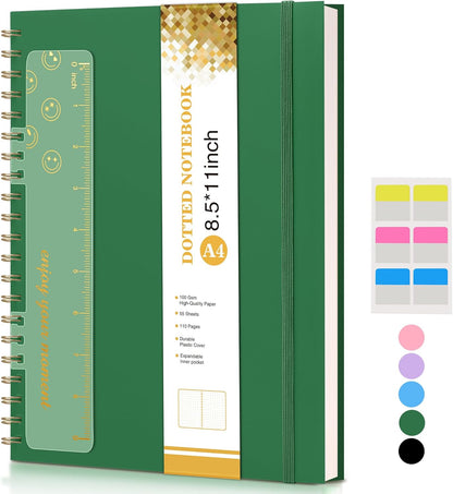 Spiral Notebook Journal 8.5” x 11”, A4 Large Pink Notebooks for Women Men, College Ruled Lined Journal, 100 GSM Paper, Plastic Hardcover Spiral Bound Journals for Work School Note Taking Business