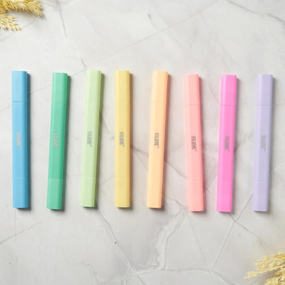 BLIEVE Aesthetic Cute Highlighters No Bleed Through, Dual Tip 8 Pack, Pastel Colors For Bible & Journaling