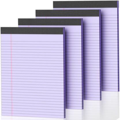 4 Pack Blue Legal Pads 8.5 x 11 Blue Note Pads 8.5 x 11 Notepad 8.5 x 11 Micro Perforated Writing Pads Lined Paper Pads Wide Ruled Pad of Paper 30 Sheets Notebook for Study, To-Do Lists, Office