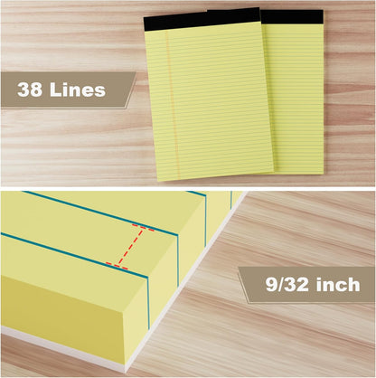 AILZFEI 12 Pack of Legal Pads 8.5 x 11.75 College Ruled Notebook White Paper Note Pad Narrow Ruled 30 Sheets Notepads Perforated Writing Pad Clear Print 8x11 Legal Pads Pads of Paper