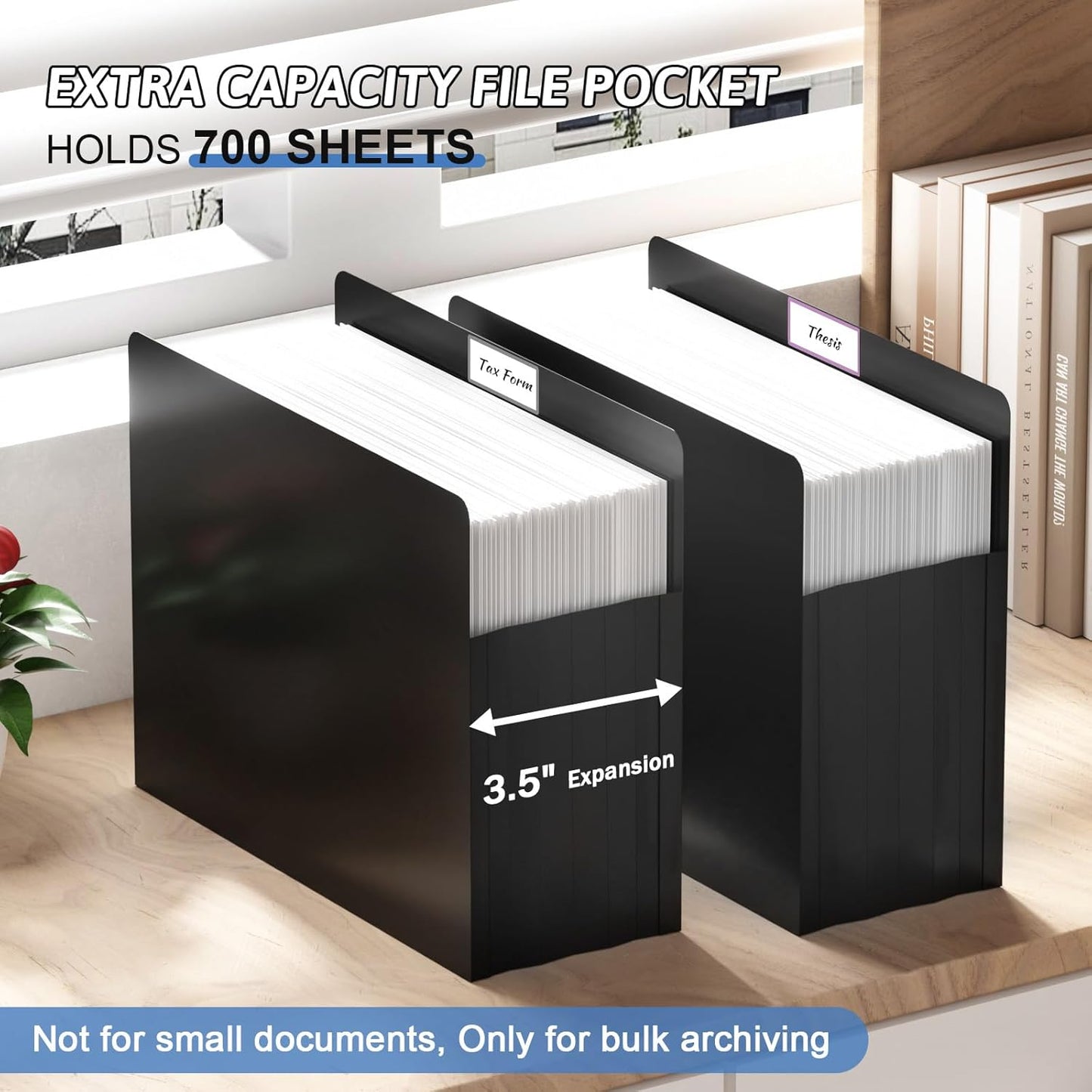 Plastic File Jackets Letter Size,12 Pack Reinforced Manilla File Pocket Folders, Heavy Duty File Folders with Straight Cut Tab,2 Inch Expanding File Folder for Documents,File Pockets