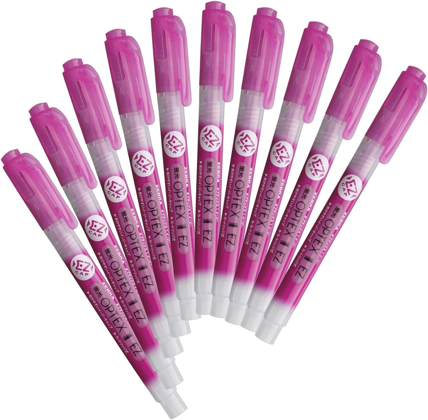 Zebra B-WKS11-E Optex 1 Highlighter, EZ, Brown, 10 Pieces
