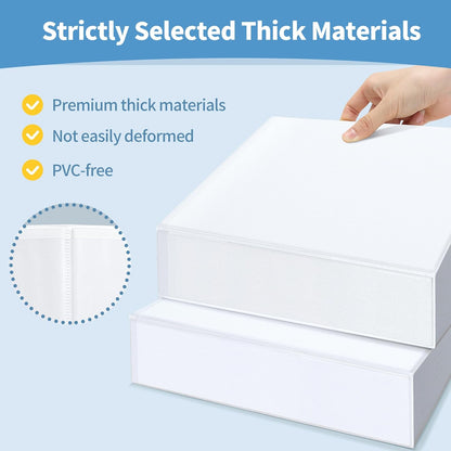 SUNEE 3 Ring Binder 2 Inch, Clear View Binder Three Ring PVC-Free (Fit 8.5x11 Inches) for School or Office Supplies, Light Purple, 1 Pack