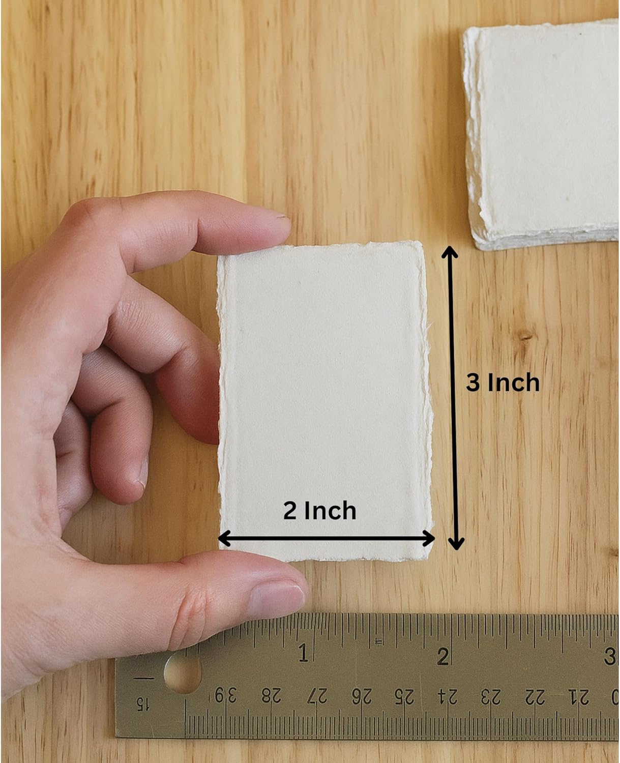 Handmade Cotton Paper with Deckle Edge Recycled Cotton Rag Mixed Media Card Stock for Postcards, Invitations, Crafts and Announcements (150gsm, 4x6 inch "A6", 50 Pack)