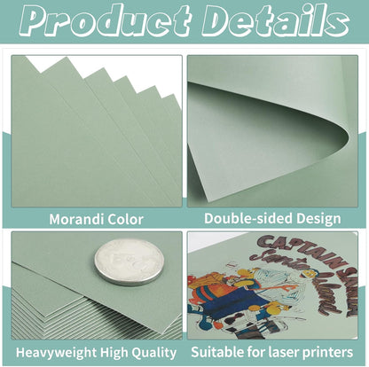 60 Sheets Morandi Mixed Colors Cardstock 8.5 x 11 Inch Card Stock Boho Paper 250GSM/92LB Thick Paper for Card Making Scrapbooking DIY Crafts UAP31MX60