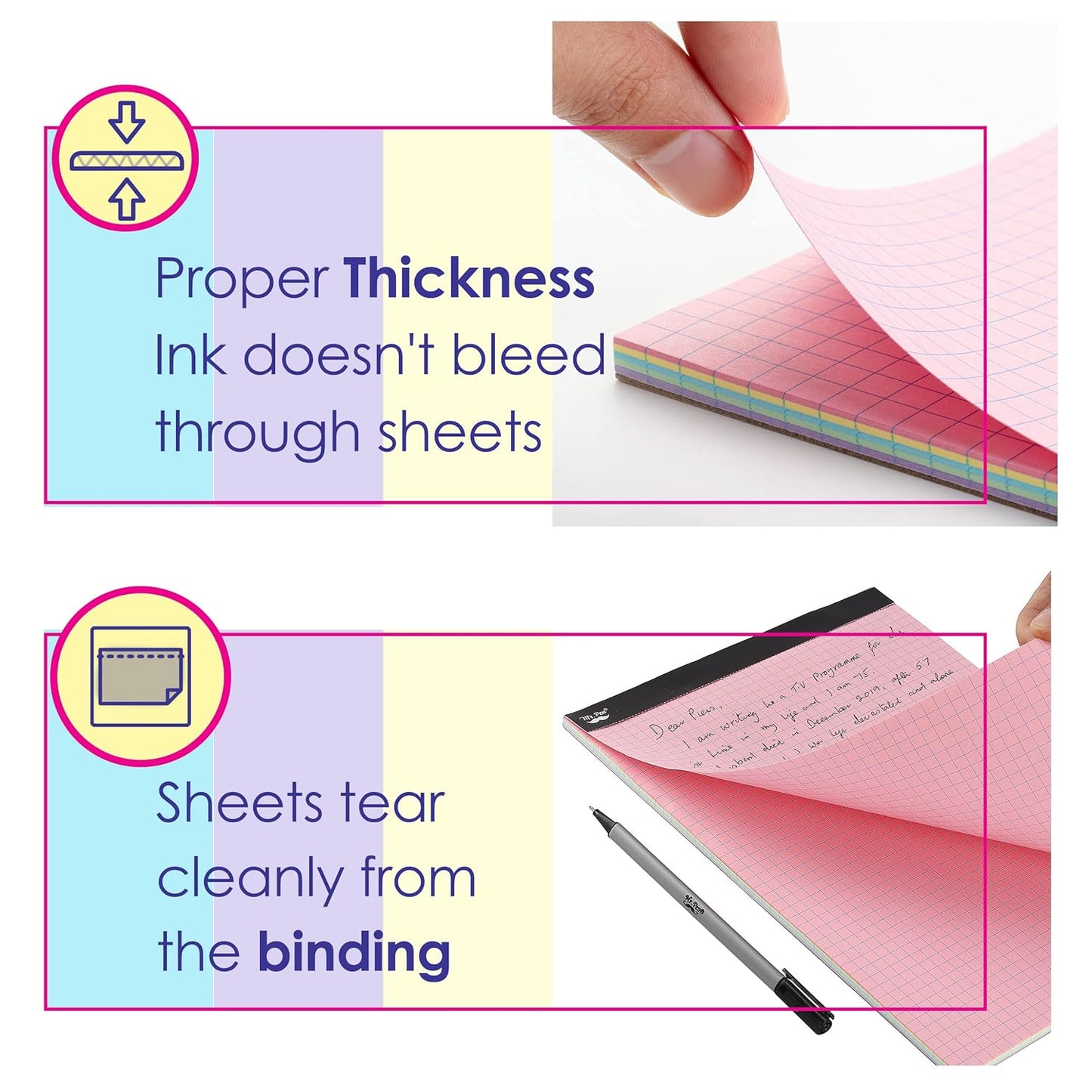Mr. Pen- Graph Paper Pad, 17x11 Inches, 4x4 (4 Squares per Inch), 22 Sheets, Ideal for Math, Graphing and Sketching, Grid Paper for Students, Engineers, Artists