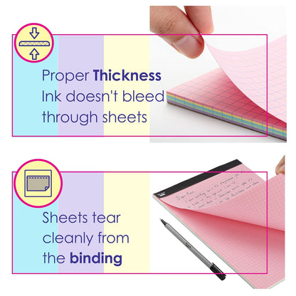 Mr. Pen- Graph Paper Pad, 17x11 Inches, 4x4 (4 Squares per Inch), 22 Sheets, Ideal for Math, Graphing and Sketching, Grid Paper for Students, Engineers, Artists