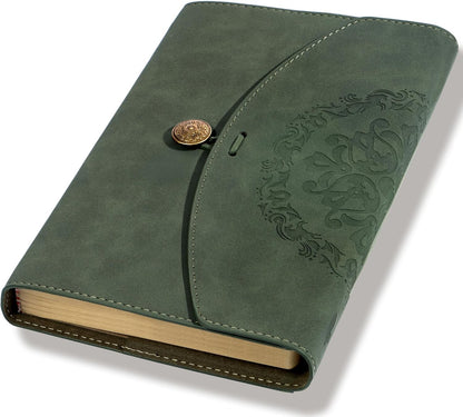 MINICAGIE Journal Notebook for Men Women Gifts Hardcover Leather Mens Journals for Writing 288 Pages 100 Gsm Paper Thick Journaling Notebooks for Work Diary, 5.7x8.3 In, Blue