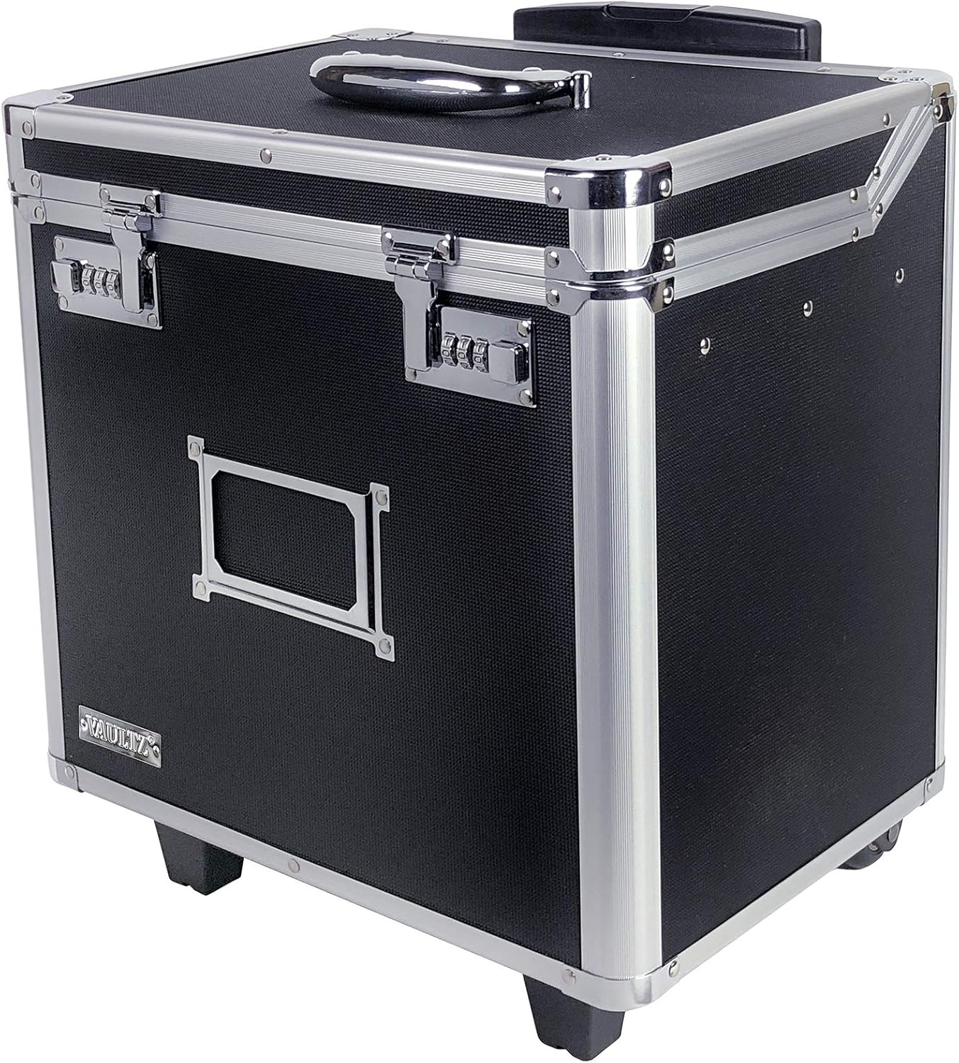 Vaultz Locking Mobile File Chest, Letter/Legal Files, 17.5" X 15.5" X 14.5", Black