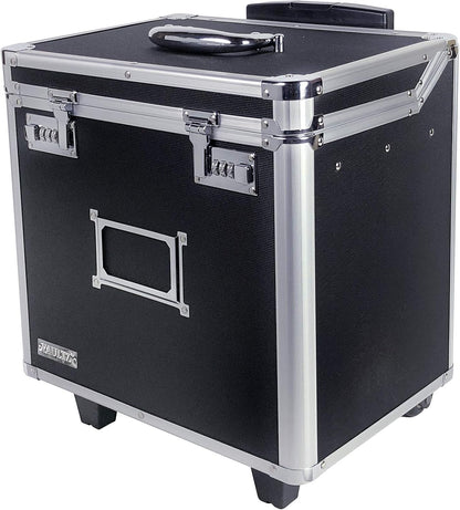 Vaultz Locking Mobile File Chest, Letter/Legal Files, 17.5" X 15.5" X 14.5", Black
