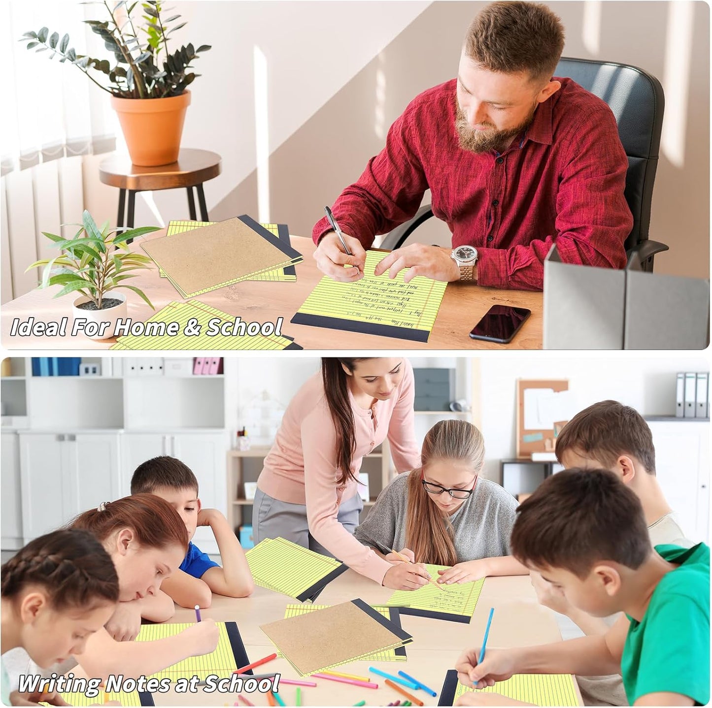 Note Pads 4x6, 36 Pack Small NotePads, Server Pads, Scratch Pads 4x6, Memo Pads White Paper, 50 Sheets per Blank Note Pads 4 x 6, Mini Writing Pads Pocket Notepads for Office School Home Supplies