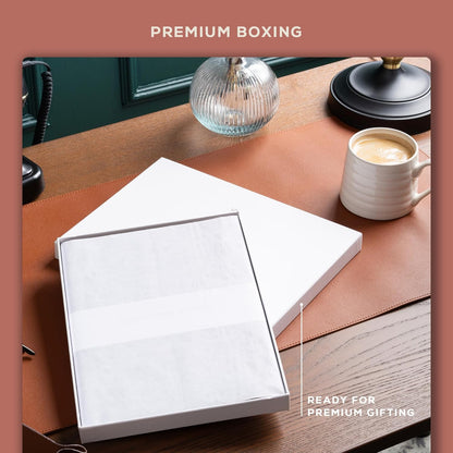 BEECHMORE BOOKS Large Lined Journal Notebook, 8.5" x 11.5" (A4) Hardcover Vegan Leather Executive Diary for Work, Thick 120gsm Paper, Lay-Flat Binding, Gift Box