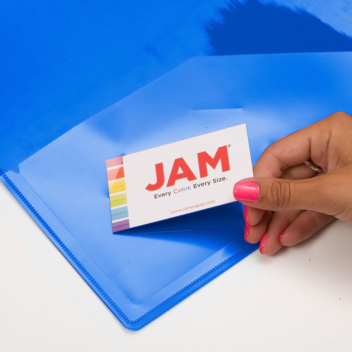 JAM PAPER Plastic 0.75 inch Binder - Clear 3 Ring Binder - Sold Individually