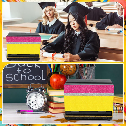 Briwooody Composition Pencil Dispenser for Classroom Back to School Teacher Must Have Black White Composition Notebook Classroom Decor Pencil Dispenser with Lid Teacher Gift for Pre K to Middle School