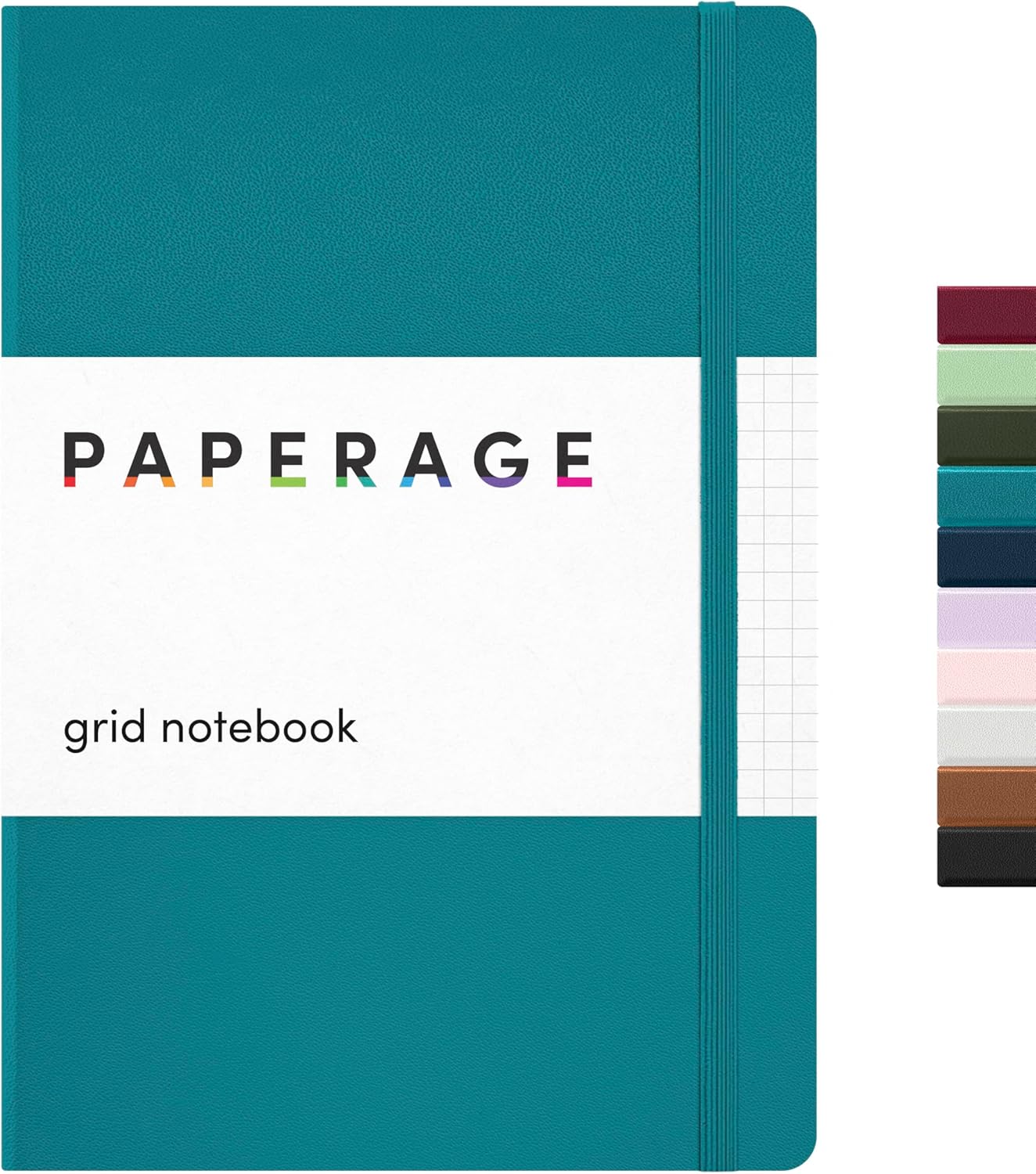 PAPERAGE Lined Journal Notebook, (Black), 160 Pages, Medium 5.6 in x 8 in - 100 GSM Thick Paper – Hardcover Journaling Notebook for Work, School & Note Taking