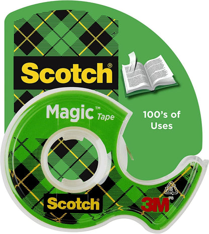 Scotch and Post-it Brand Office Essentials Kit, Business and Teacher Supplies Set with Post-it Super Sticky Notes, Scotch Super Hold Tape, Scotch Magic Tape, Post-it Flags, Sharp Scissors for Office