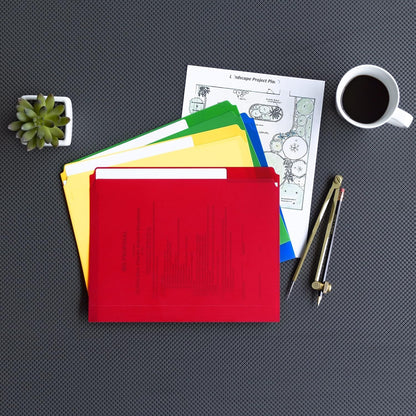 Smead Poly File Folder, 1/3-Cut Tab, Letter Size, Red, 24 per Box (10501)